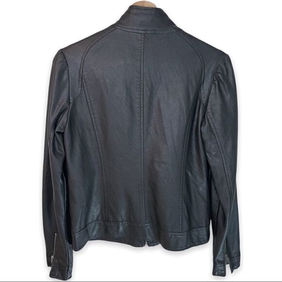 Ricki’s Ruffle Detail Vegan Leather Jacket - Picture 4 of 8